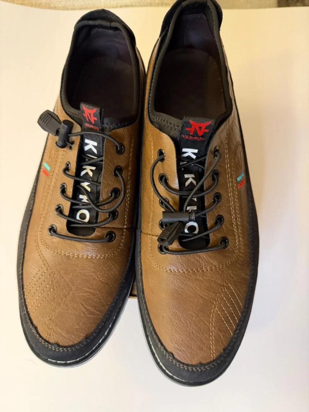 KLKYKO SII, Men's Vintage Brown and Black Fashion Sneaker Size US 11.5